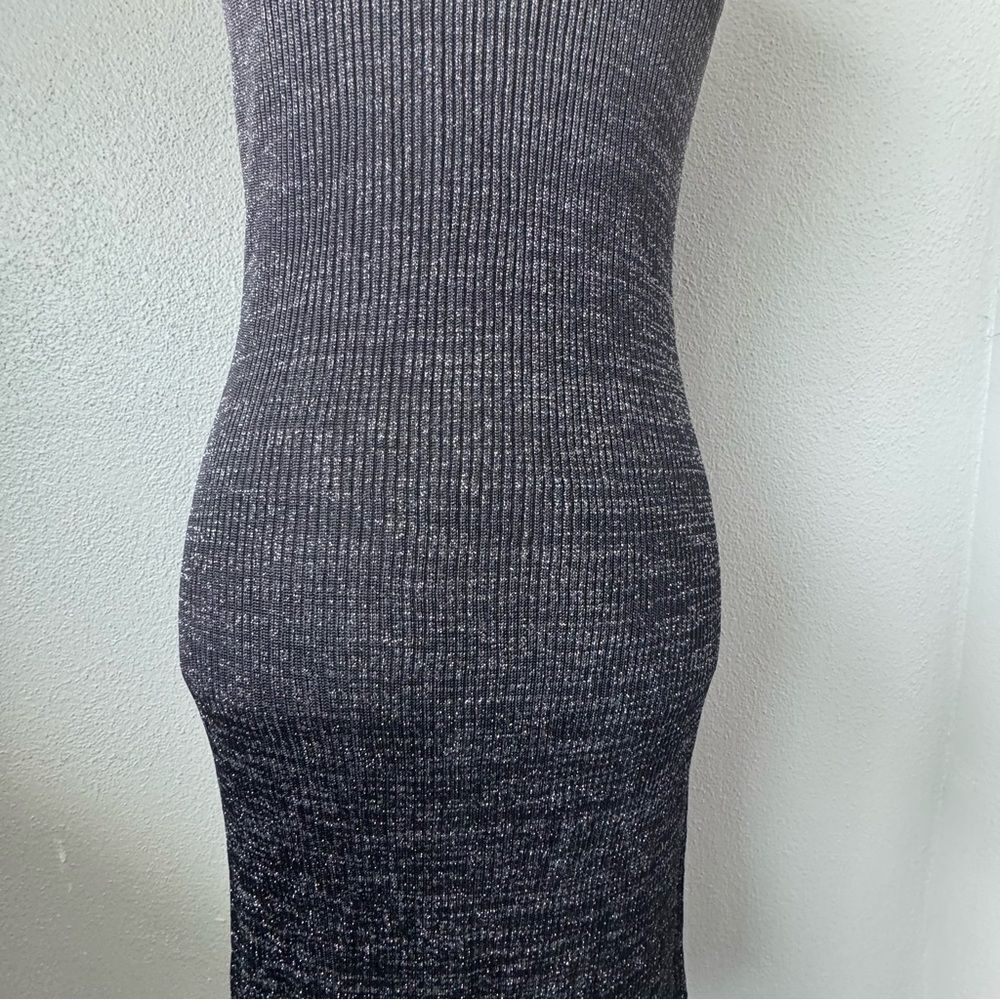 Michael Mims Kathy Cole Black Metallic Dress Body Con Vintage SZ L - Picture 7 of 15